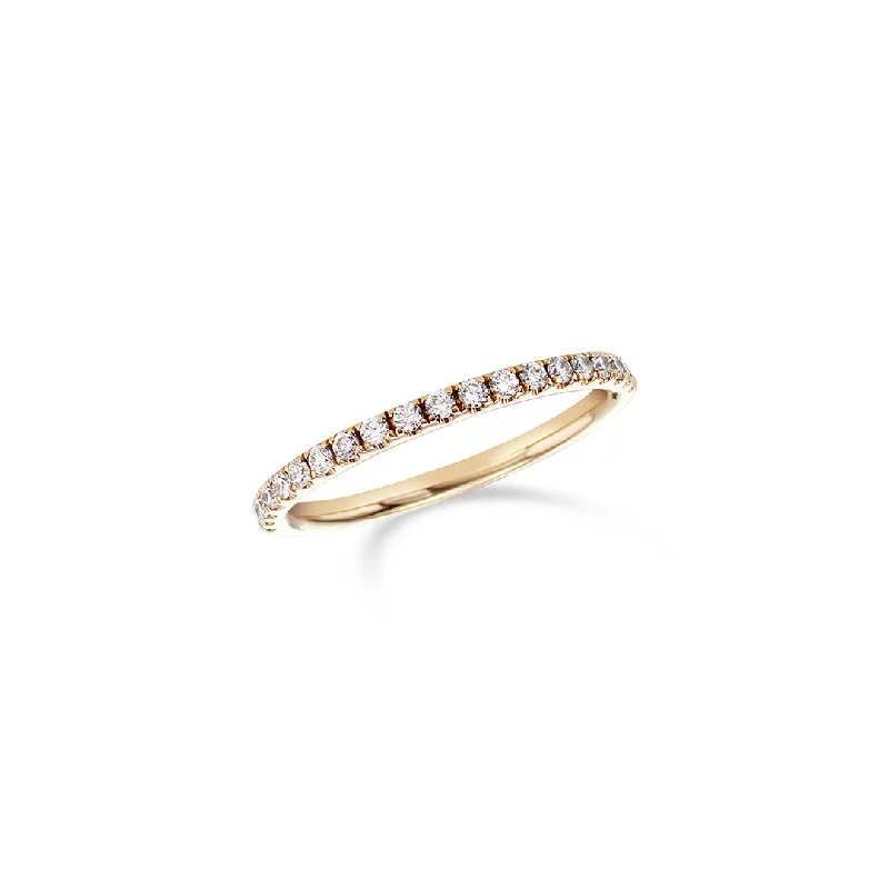 Elegant diamond rings with platinum bands -0.31 CT Round Diamond 14K Rose Gold Band