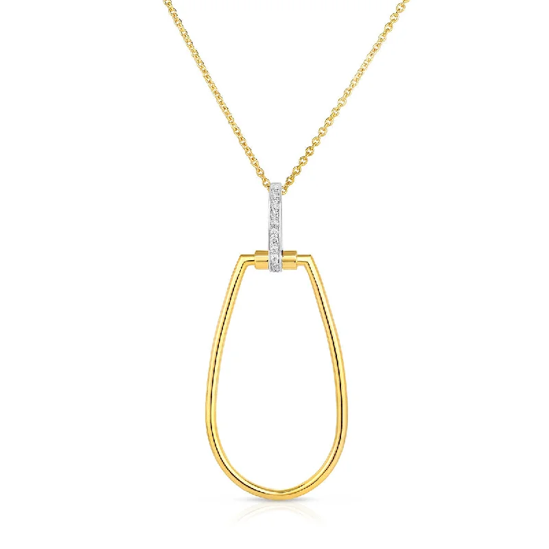 Minimalist gold necklaces for subtle beauty -Necklace with Diamonds