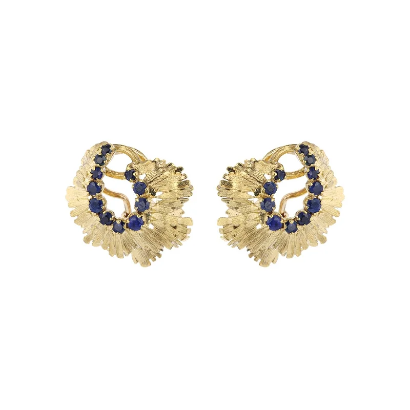 Casual stud earrings for everyday fashion -Blue Sapphire Earrings | 10277021-75V