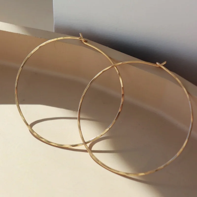 Trendy geometric earrings with modern appeal -Organic Hoops