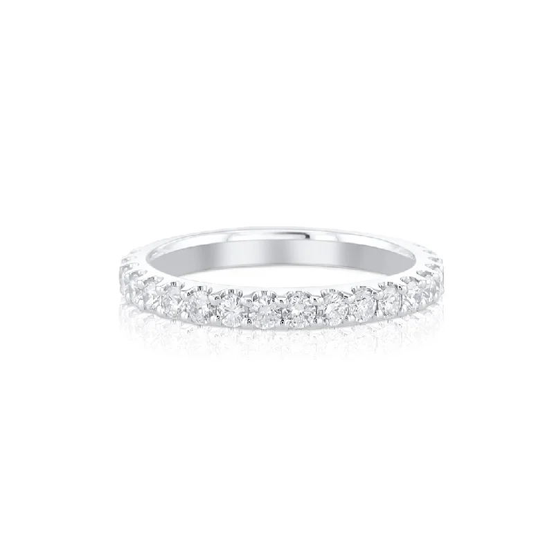 Diamond rings for special occasions -1.02 Cttw Round Diamond 14K White Gold Eternity Band