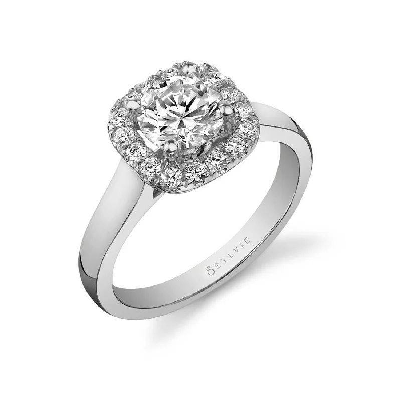 Trendy stackable rings for modern fashion -Sylvie Cushion Cut Engagement Ring SY756