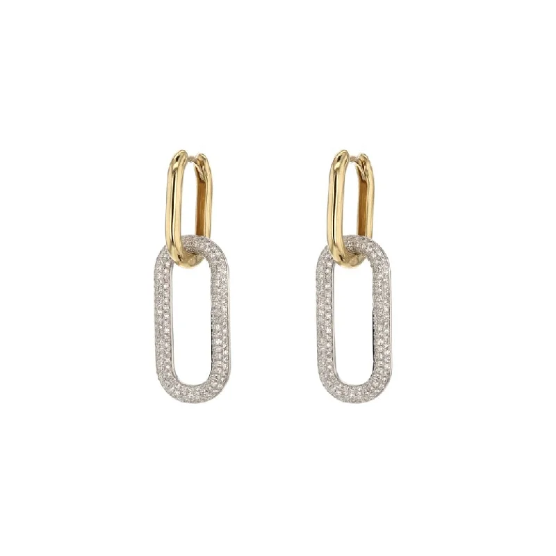 Simple gold earrings with crystal stones -0.71 ctw Diamond Drop Earrings | 10267299