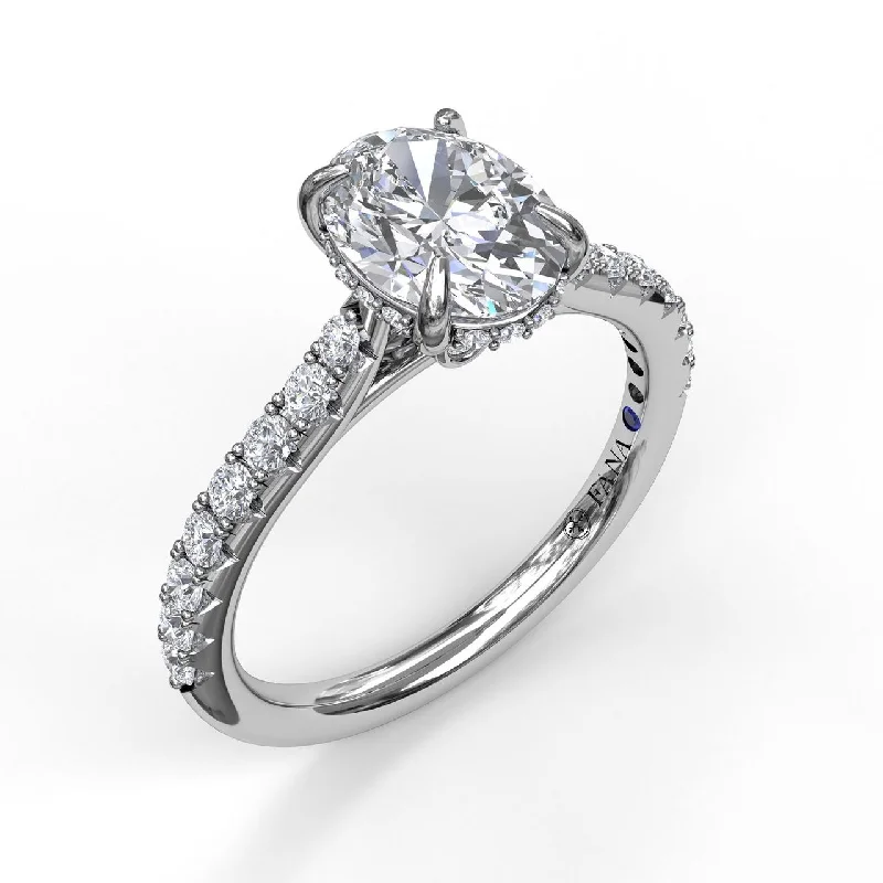 Designer rings with vintage-inspired details -Fana Classic Oval Cut Solitaire With Hidden Halo 3025