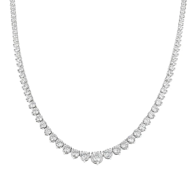 Elegant diamond necklaces for evening wear -Platinum Brilliant Diamond 16-Inch Necklace