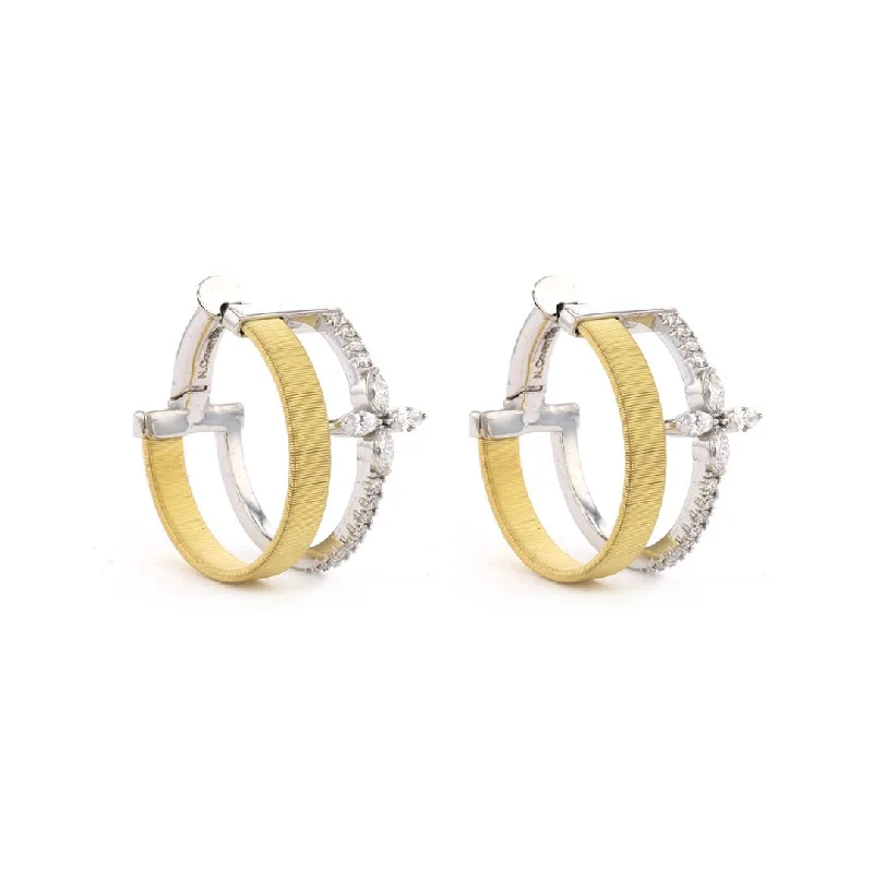 Custom heart-shaped earrings for romantic gifts -0.76 ctw Diamond Hoop Earrings