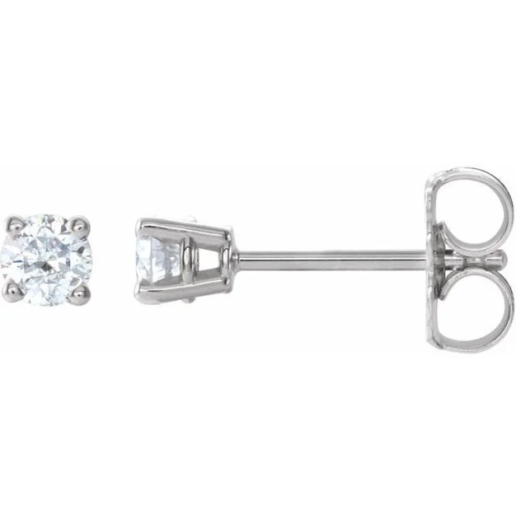 Colorful crystal earrings for festive style -Platinum 1/4 CTW Natural Diamond Stud Earrings