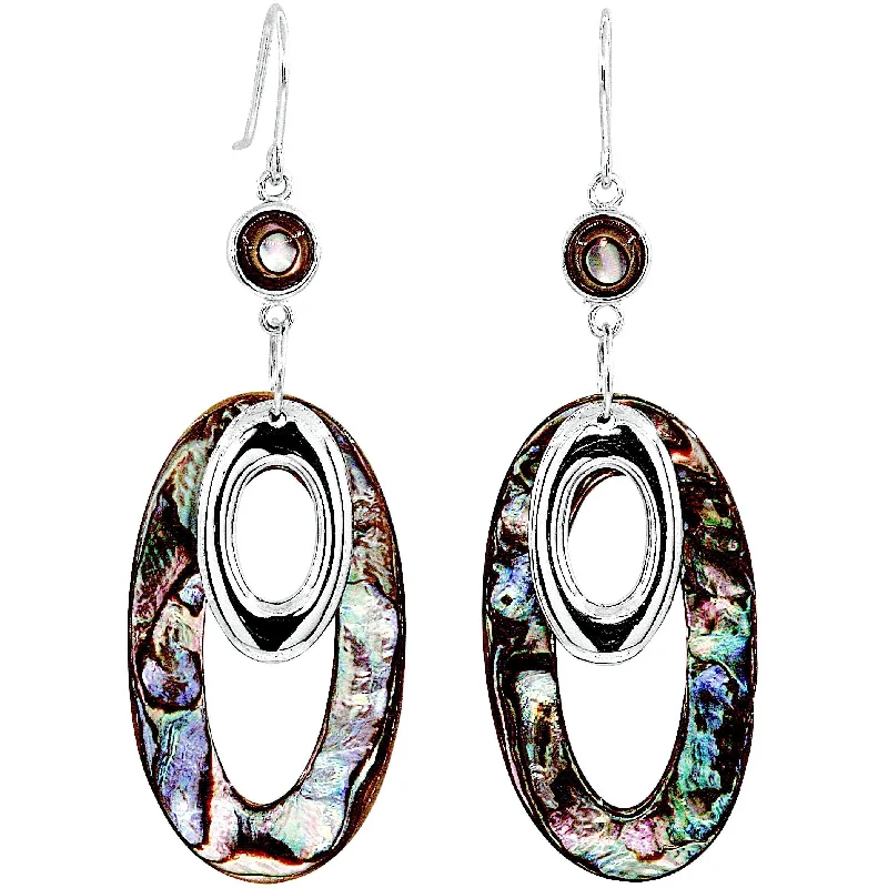 Custom flower earrings for spring fashion -Prisma Abalone Earrings