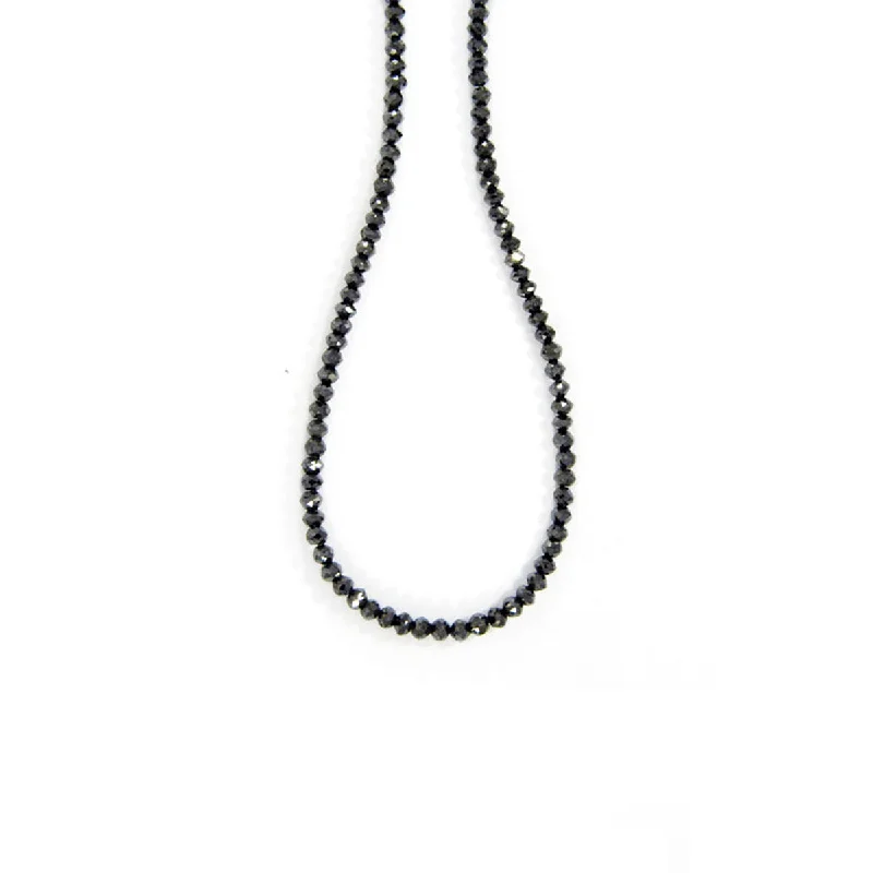 Layered charm necklaces for casual looks -Noir Black Diamond Necklace