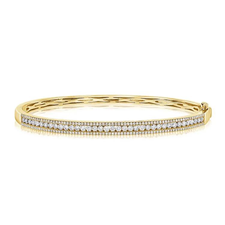 Anniversary bracelets-14K Yellow Gold Diamond Bangle