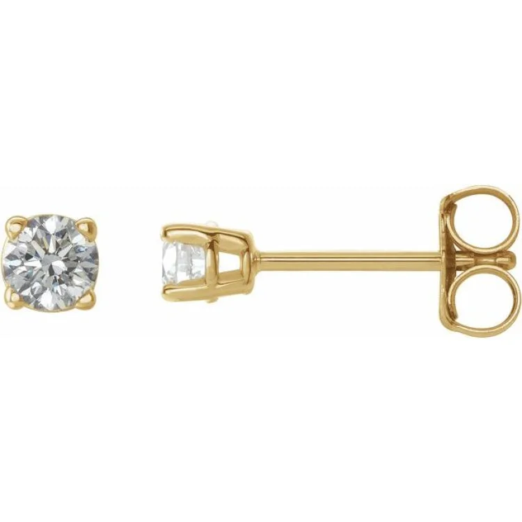 Unique gemstone earrings for luxury collections -14K Yellow 1/5 CTW Natural Diamond Stud Earrings