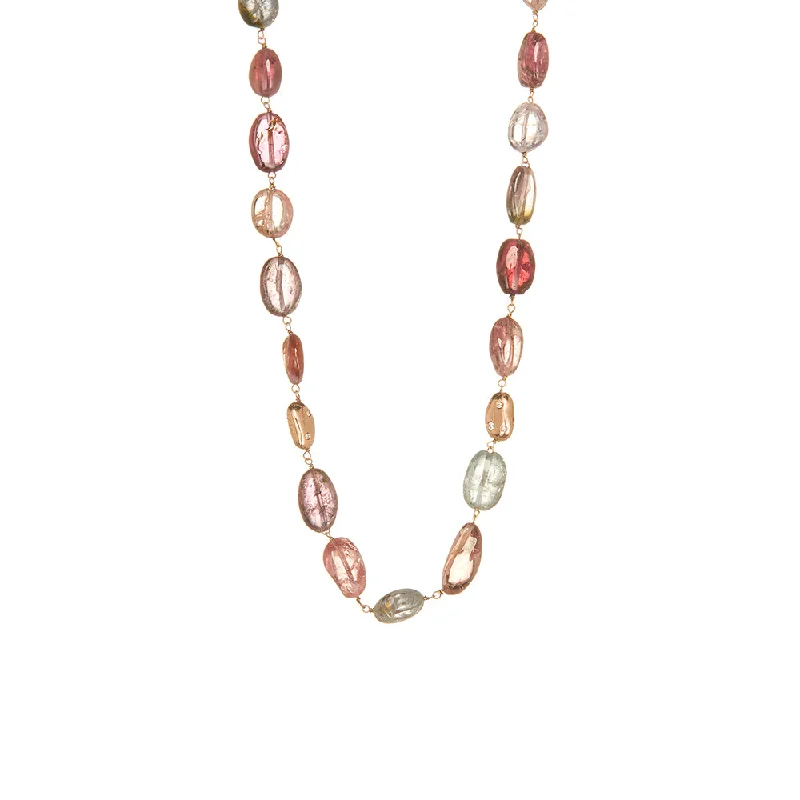 Vintage gemstone drop necklaces for retro looks -Multi Color Spinel Necklace