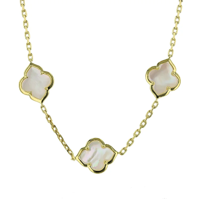 Long necklaces with gemstone pendants -Gold Collection Les Fleurs 9-Motif Necklace