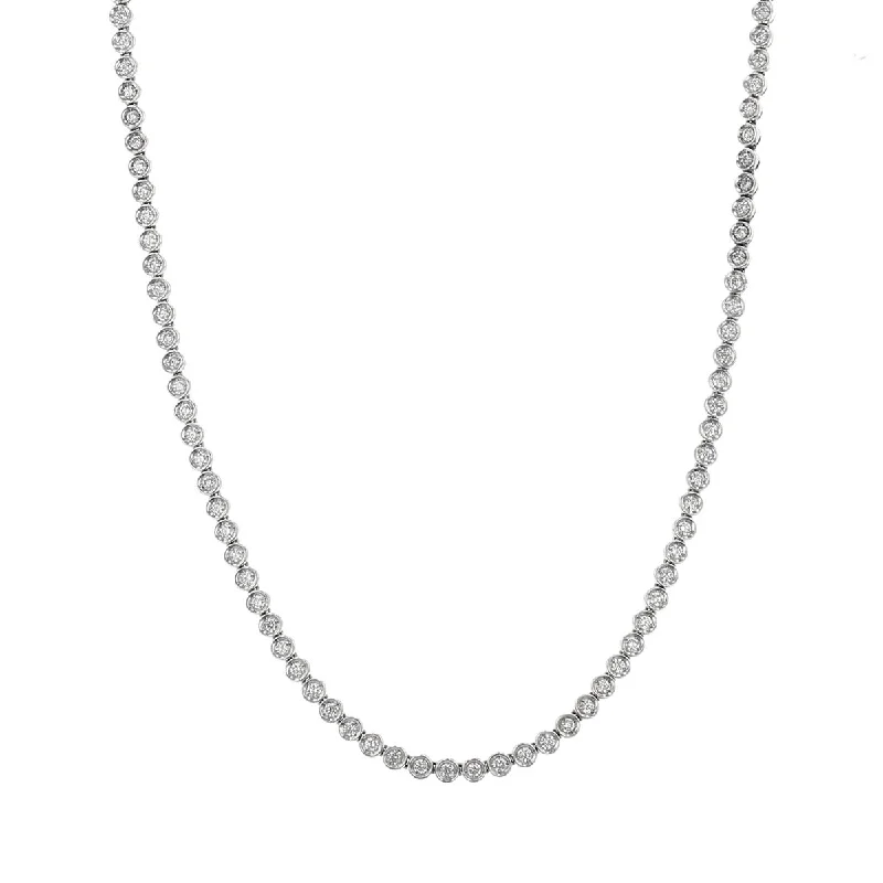 Gold statement necklaces for fashionable outfits -Platinum 3.81-Carat Diamond Necklace