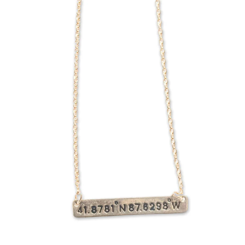 Chunky chain necklaces for bold fashion -Chicago Coordinates Necklace