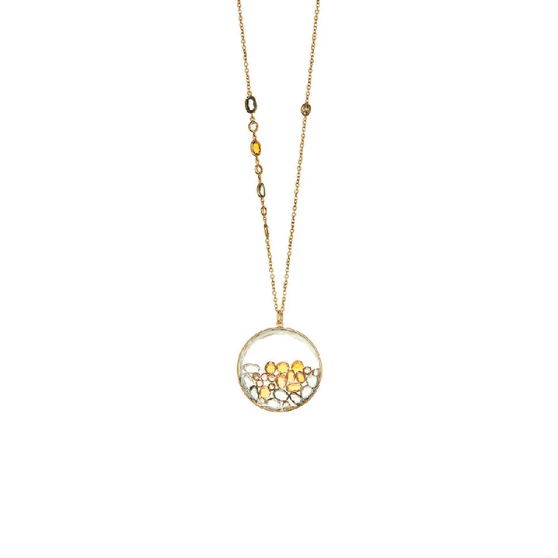 Elegant necklaces for women -18 Karat Yellow Gold Kaleidoscope Shaker Necklace