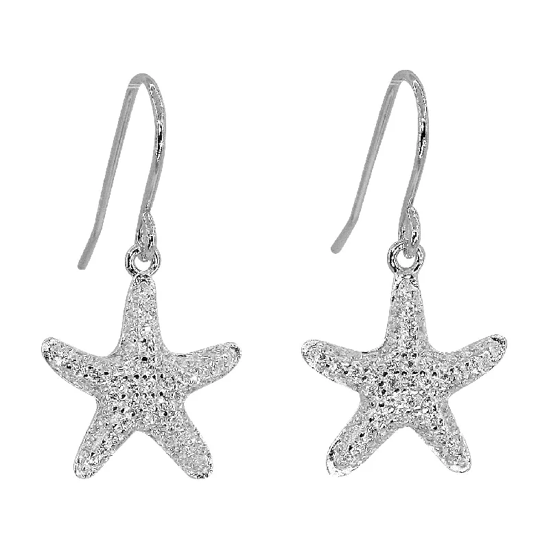 Handcrafted earrings with intricate details -Star Fish Dangle Earrings