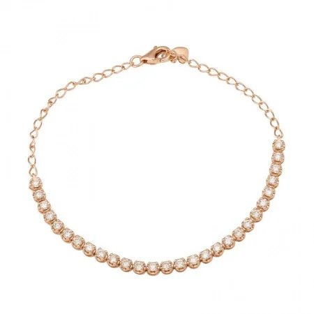 Adjustable string bracelets-14k Rose Gold Diamond Tennis Bracelet