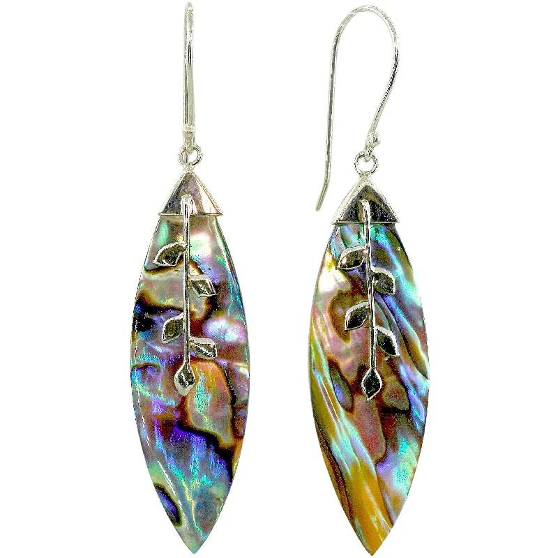 Custom flower earrings for a feminine touch -Flores Abalone Earrings