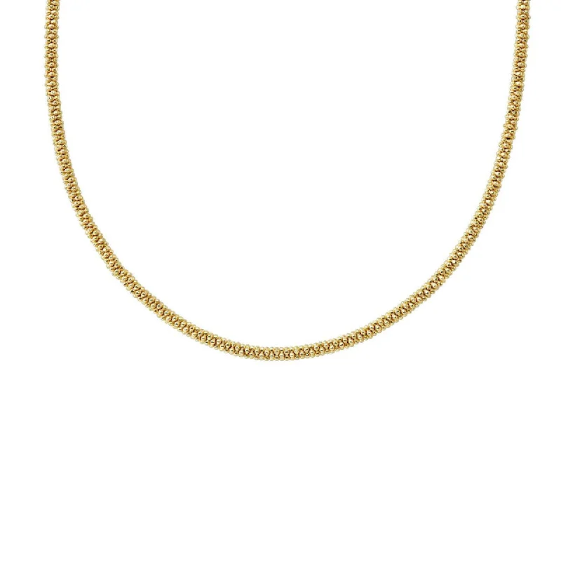 Fashionable statement necklaces for evening wear -Gold Caviar Necklace