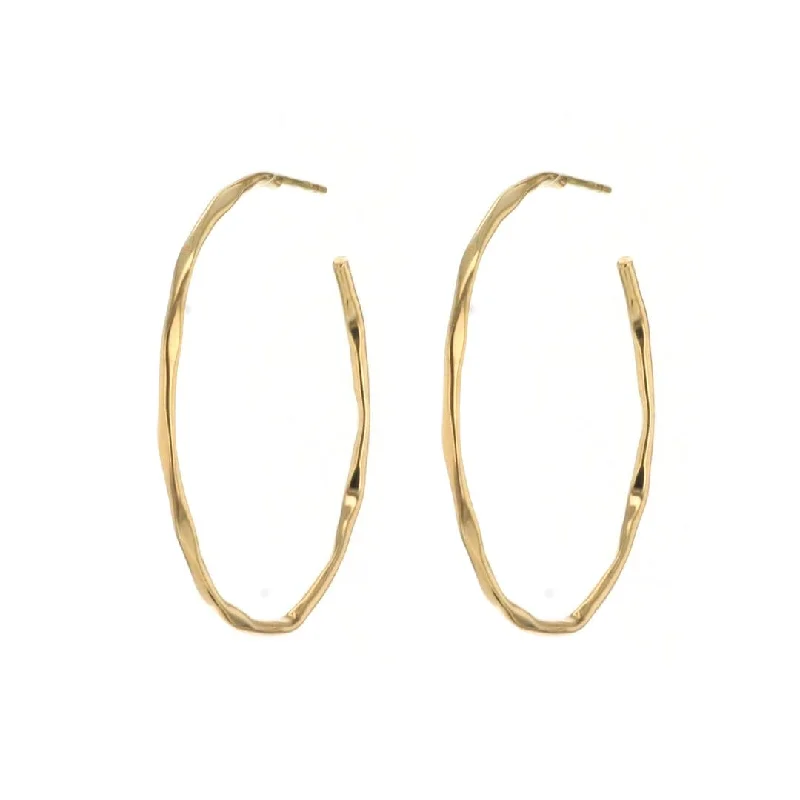 Elegant gold earrings with intricate details -40MM Hoop Earrings