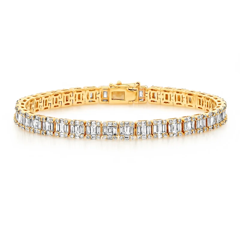 Organic bracelets-NEVER TOO MANY DIAMONDS BRACELET, 14kt GOLD