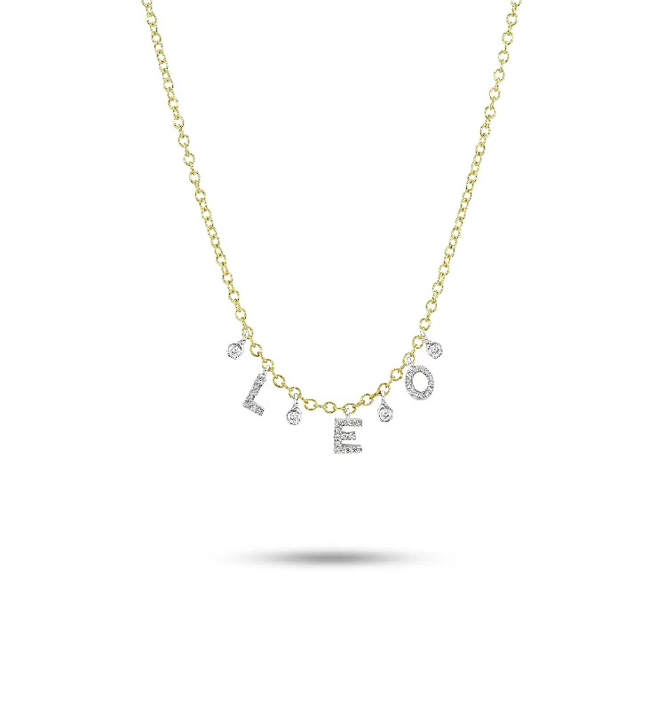 Custom letter necklaces for a personalized touch -Custom Initial Diamond Necklace with 3 letters