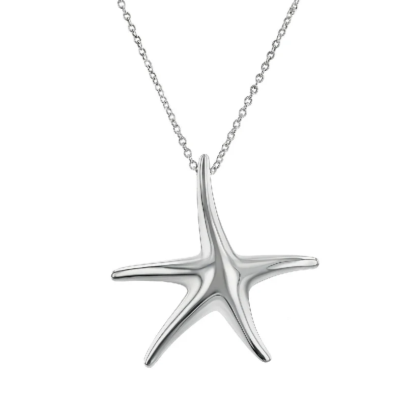 Silver necklaces for simple elegance -Elsa Peretti Starfish Pendant Necklace in Sterling Silver