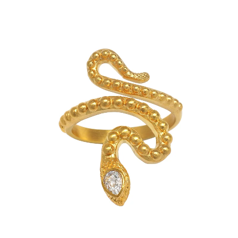 Unique rings with nature-inspired designs -Beauty is Timeless Snake Adjustable Ring