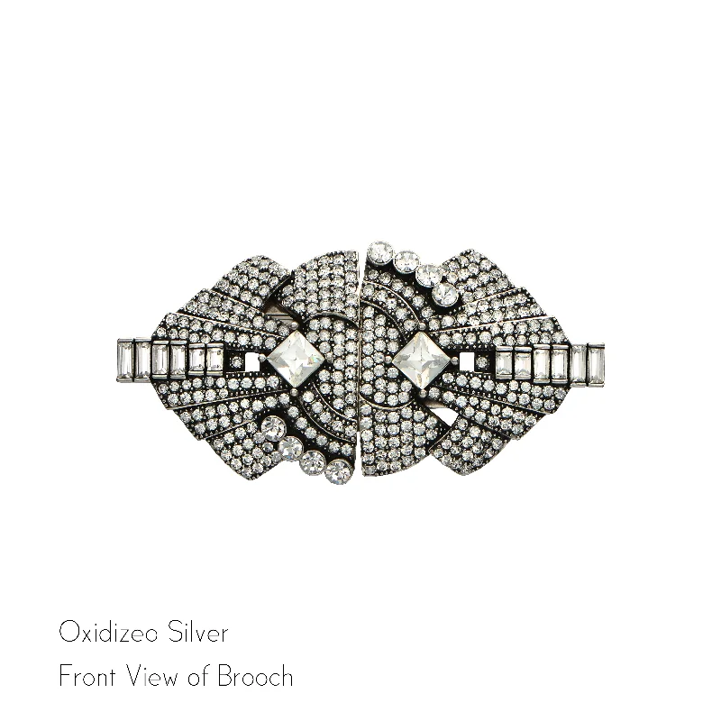 Geometric brooch-Eliza Double Clip Brooch