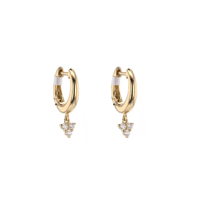 Elegant gemstone drop earrings for luxury wear -0.13 ctw Diamond Hoop Dangle Earrings