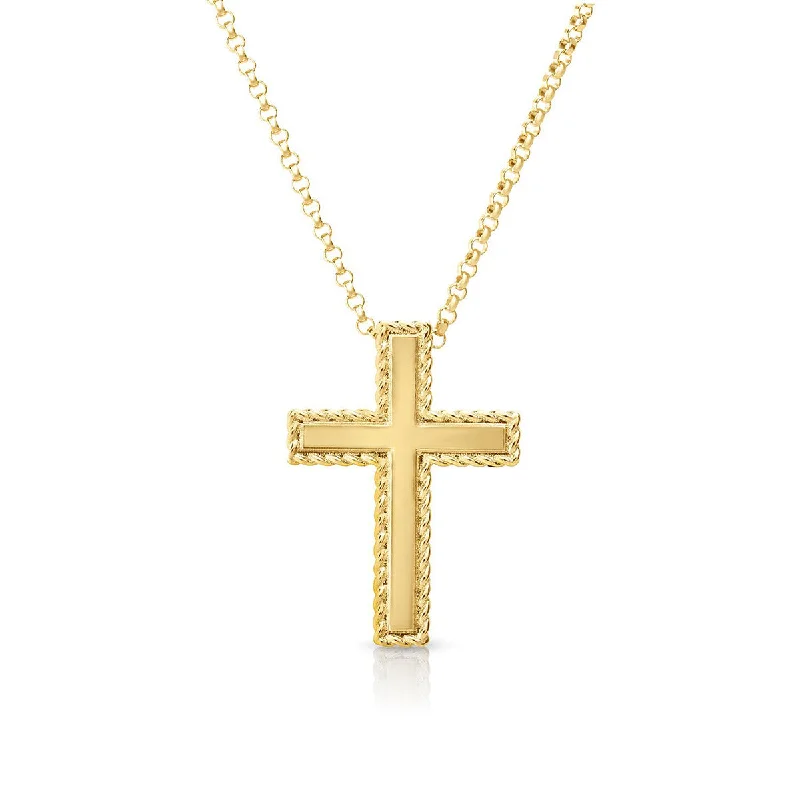 Designer crystal necklaces for luxurious fashion -Gold Cross Necklace