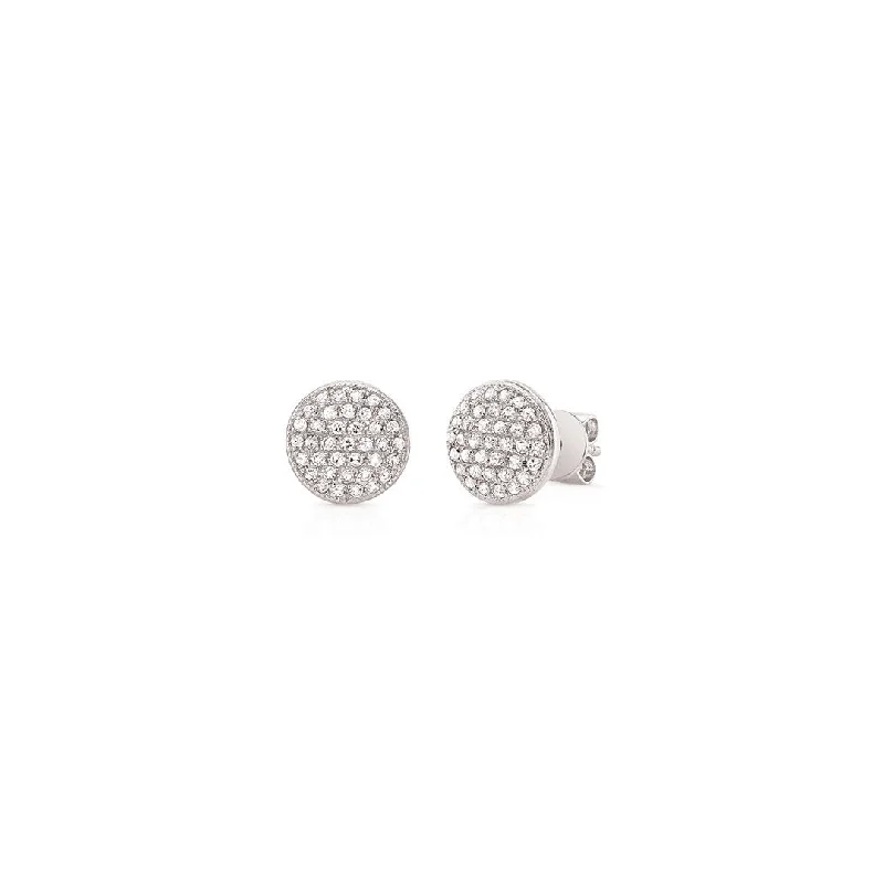 Unique hoop earrings with mixed materials -0.23 ctw Diamond Pave Earrings