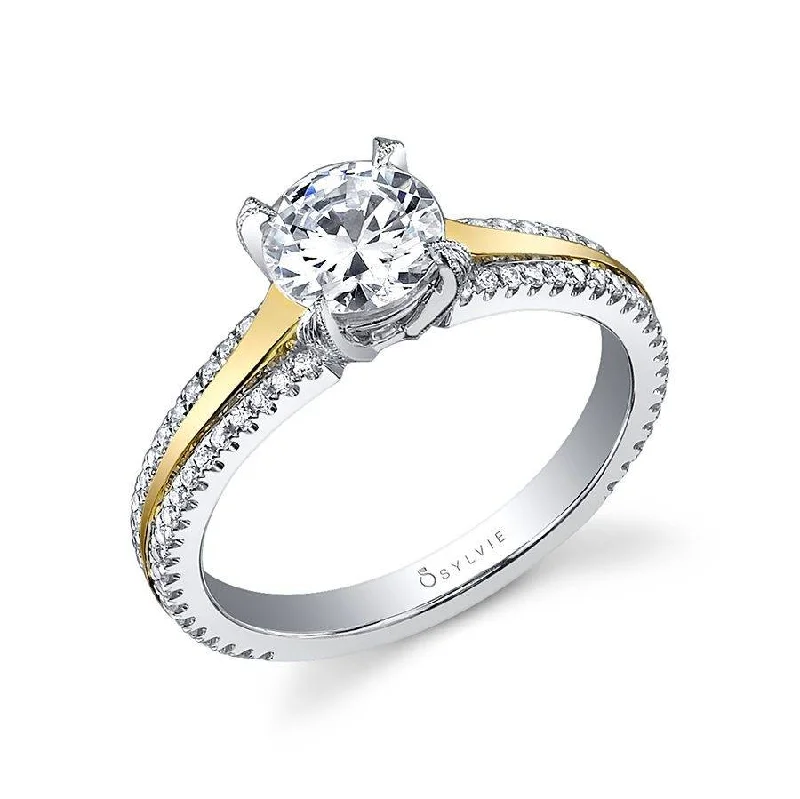 Classic diamond solitaire rings for timeless beauty -Sylvie Modern Solitaire Engagement Ring SY455